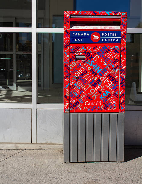 Canada Post box stock photo