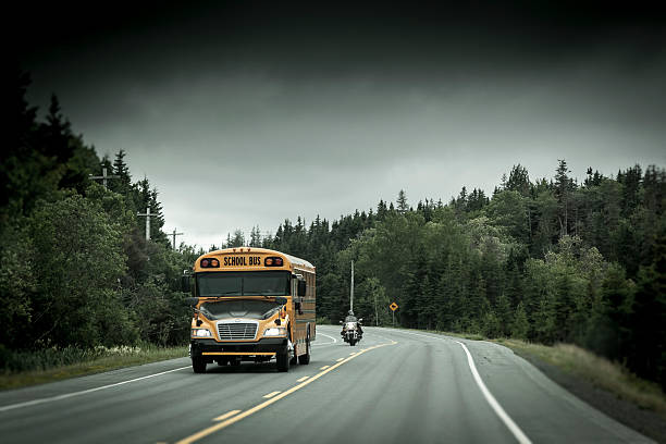 do not pass a school bus when stopped