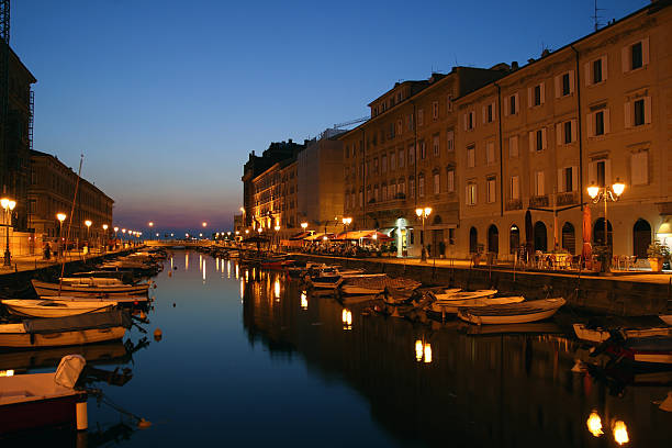 Canal Grande in Trieste stock photo