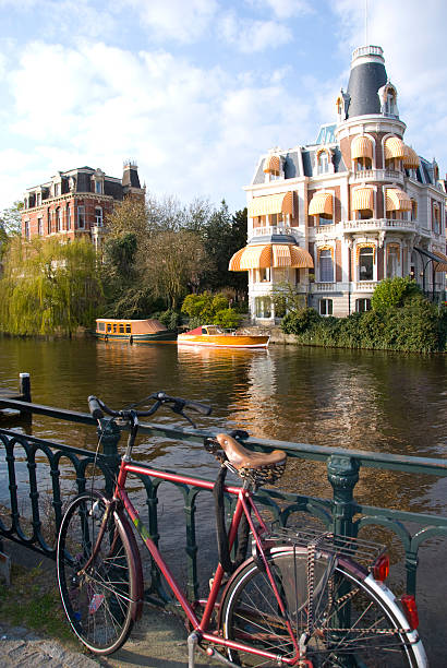 Canal House & Bike stock photo