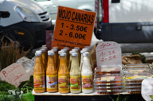 Canarian mojo sauce for sale stock photo