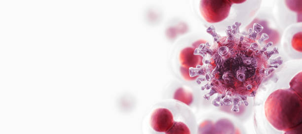 Cancer Cell Concept. 3D Render blood cancer stock pictures, royalty-free photos & images