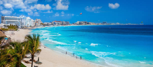 Cancun beach stock photo