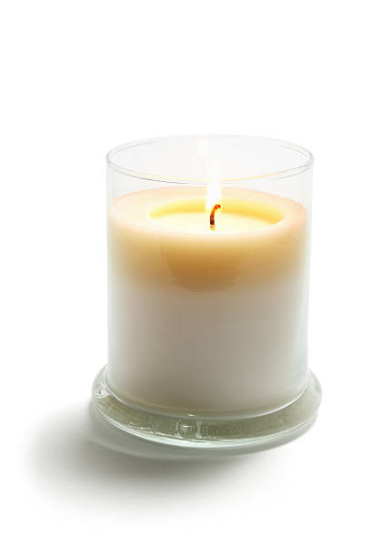 Candle in Glass stock photo