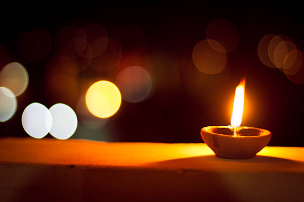 Candle on a wall taken during Diwali in India