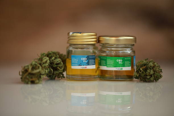 cannabis oil cbd stock photo