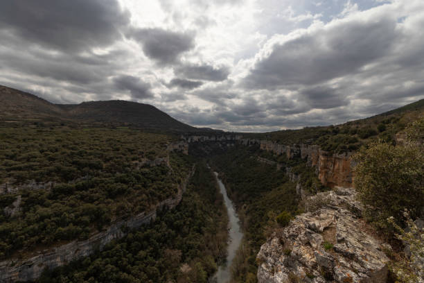 Canyon of the Ebro River stock photo