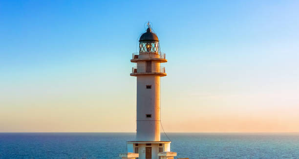 Cap de Barbaria lighthouse, Formentera / Spain stock photo