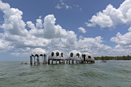Cape Romano Dome Houses south of Marco Island, in the Ten Thousand Islands of Collier County, Florida