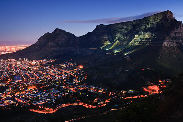 Cape Town By Night stock photo
