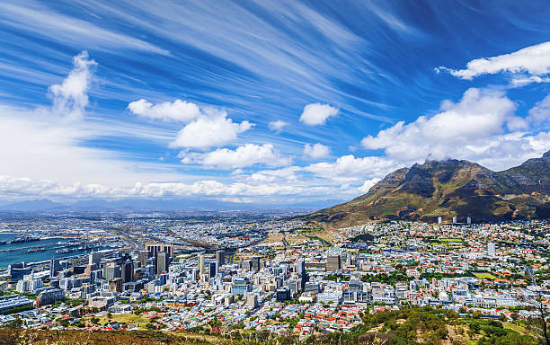 Cape Town city view stock photo