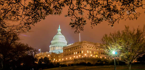 US Capitol Building in spring- Washington DC, United States stock photo