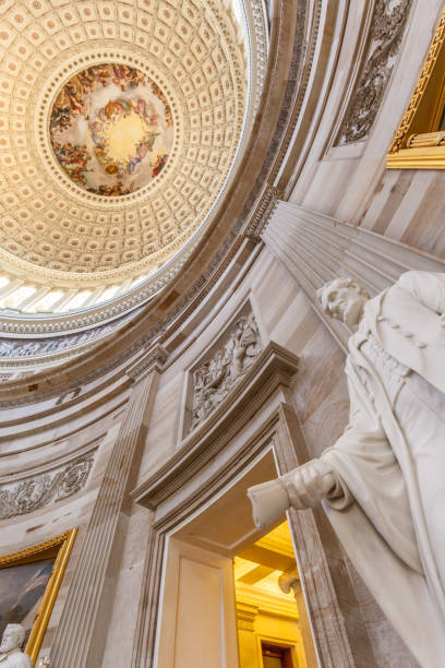 U.S. Capitol Building Rotunda Abraham Lincoln in Washington, DC stock photo