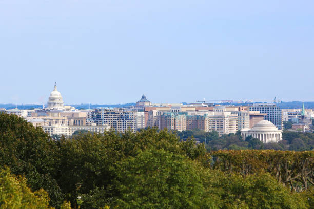 Capitol of the United States Washington DC Skyline stock photo