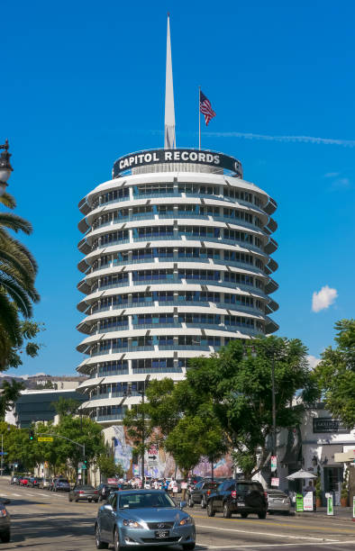 Capitol Records headquarters in Hollywood stock photo