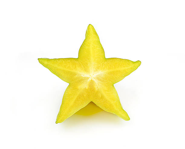carambola, star fruit isolated on white background stock photo
