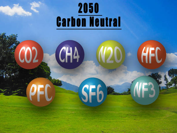 2050 カーボンニュートラル(小型) - 脱炭素 ストックフォトと画像