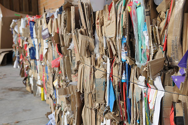 Cardboard Recycling stock photo