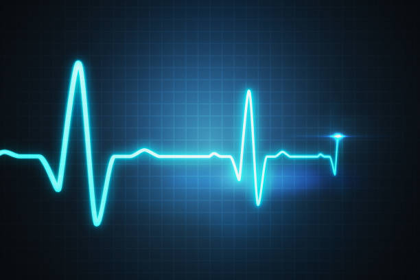 ekg - kardiogram untuk memantau detak jantung. ilustrasi yang dirender 3d. - pengukur denyut nadi potret stok, foto, & gambar bebas royalti