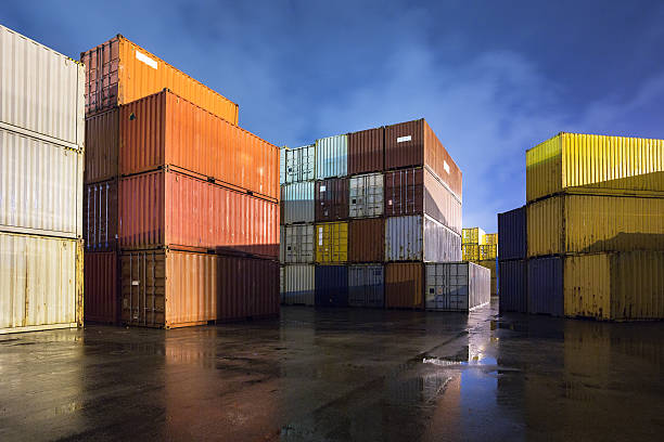 Cargo containers stock photo