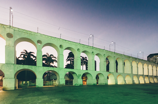 Carioca Aqueduct Also Known As Arcos Da Lapa In Historic Centre Of Rio ...