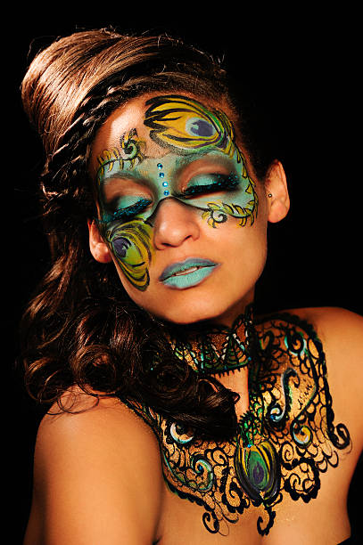 Carnival Masks Carnival Mask portrait. Makeup only used. mardi gras women stock pictures, royalty-free photos & images