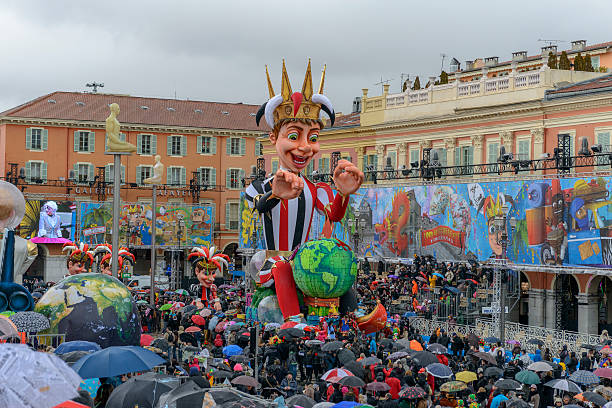 Carnival of Nice in French Riviera stock photo