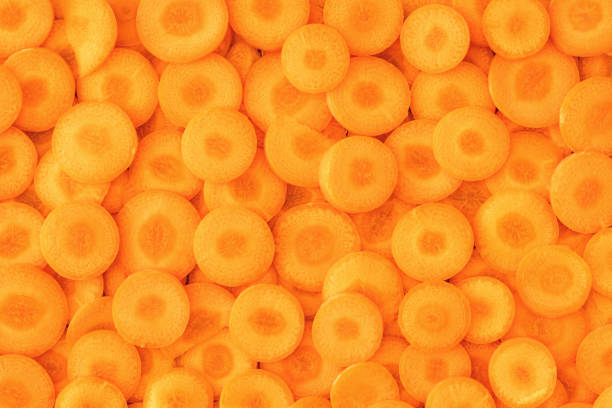 Carrot slices background stock photo