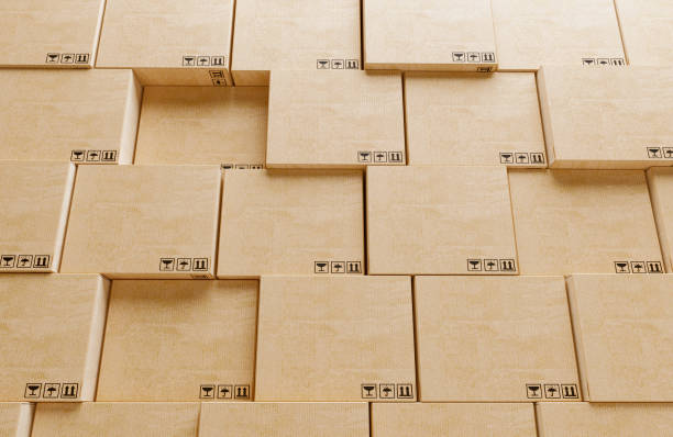Cartboard boxes stock photo