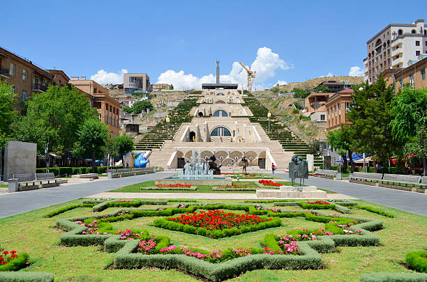 cascade. yerevan - armenia stockfoto's en -beelden