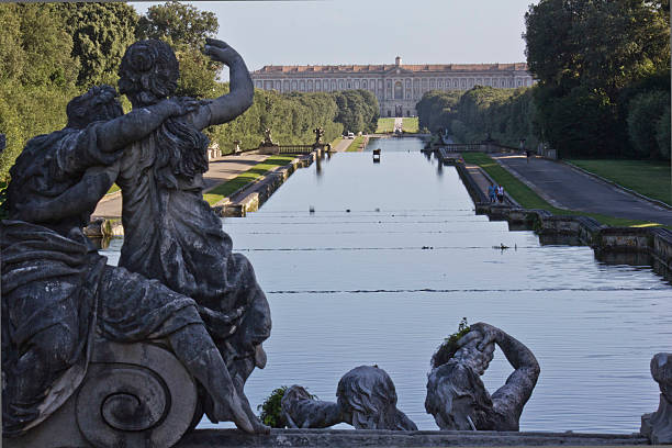 Caserta Palace Royal Garden stock photo