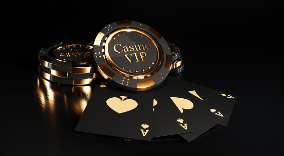 Casino Chips On Black Background Casino Game Golden 3d Chips Online Casino  Background Banner Or Casino Logo Black And Gold Chips Gambling Concept  Poker Mobile App Icon 3d Rendering Stock Photo -