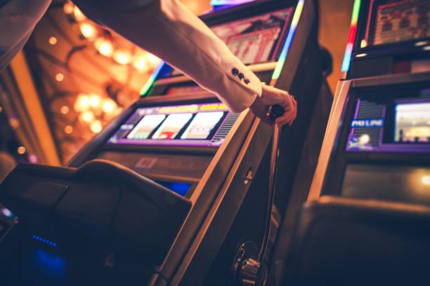 664 Hand Slot Machine Stock Photos, Pictures &amp; Royalty-Free Images - iStock