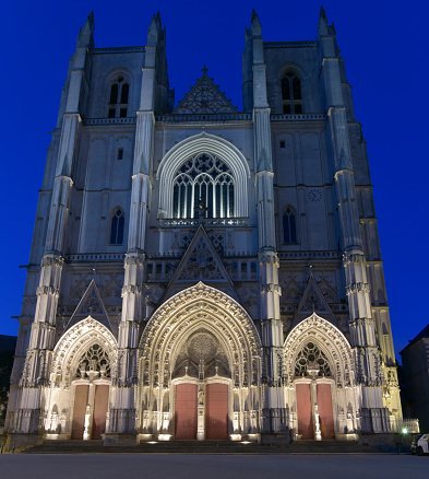 This is the magnificent Cathedral of St Peter and St Paul on the East side of Nantes France. The Cathedral burnt down some years ago and has been fully restored. 