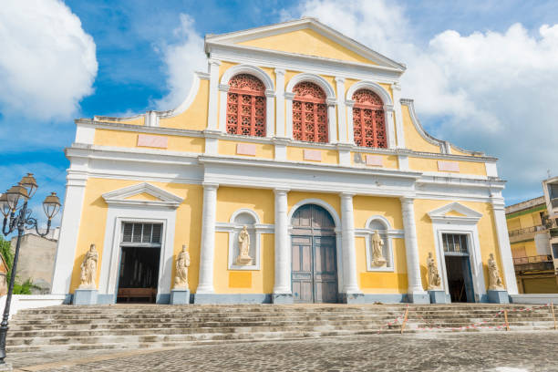 Cathedral Saint Pierre Saint Paul in Guadeloupe Cathedral Saint Pierre Saint Paul in Pointe-a-Pitre in Guadeloupe, French Caribbean cathedral photos stock pictures, royalty-free photos & images