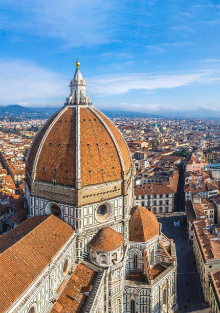 Cathedral Santa Maria del Fiore in Florence, Italy Rooftop view of medieval Duomo cathedral in Florence duomo santa maria del fiore stock pictures, royalty-free photos & images