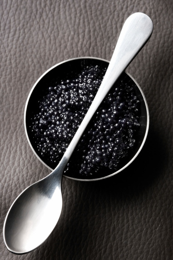 Caviar And Spoon Stock Photo - Download Image Now - iStock