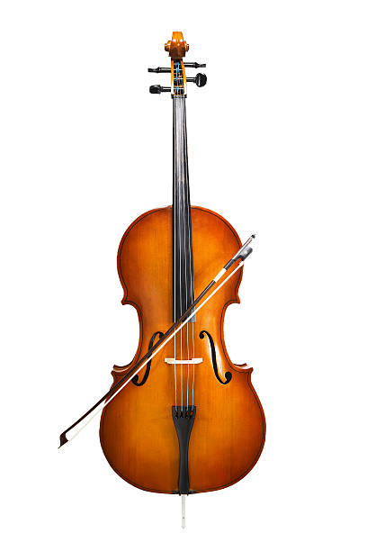 cello isolated on wihte stock photo