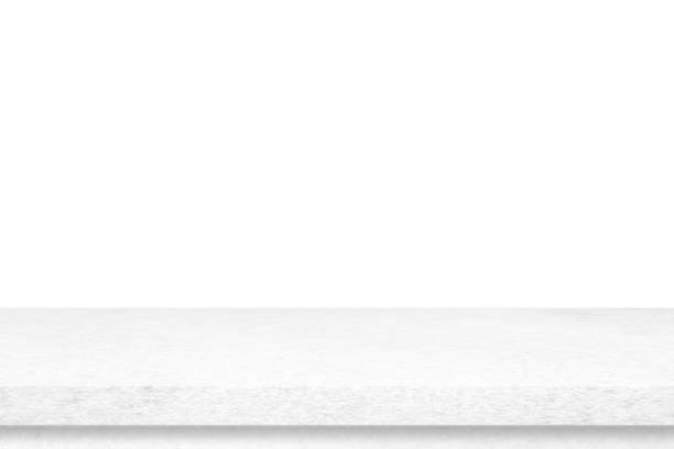 cement shelf table isolated on a white backgrounds stock photo
