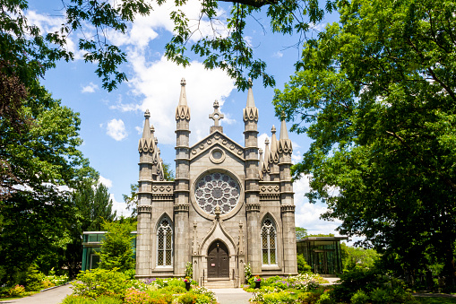 Cemetery - Bigelow Chapel at Mount Auburn Cemetary, Cambridge Mass.
