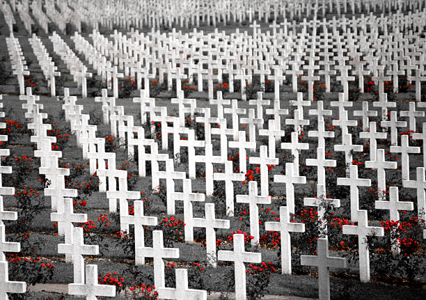 WWI Cemetery in Verdun stock photo