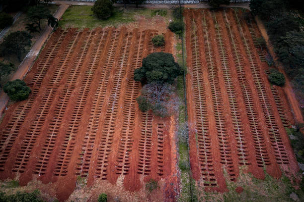 cemitery village formosa brazil covid-19 - covid cemiterio imagens e fotografias de stock