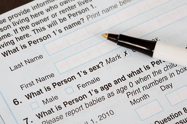 US Census Form  census stock pictures, royalty-free photos & images