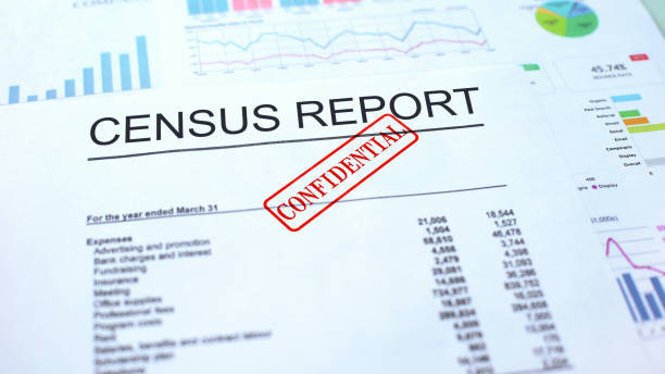 Census report confidential, hand stamping seal on official document, statistics Census report confidential, hand stamping seal on official document, statistics census stock pictures, royalty-free photos & images