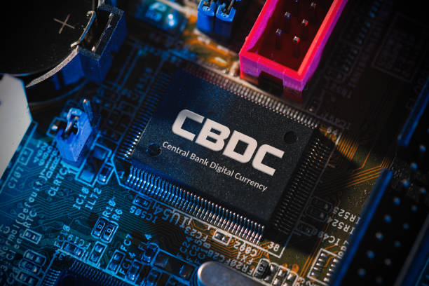 CBDC - central bank digital currency technology stock photo