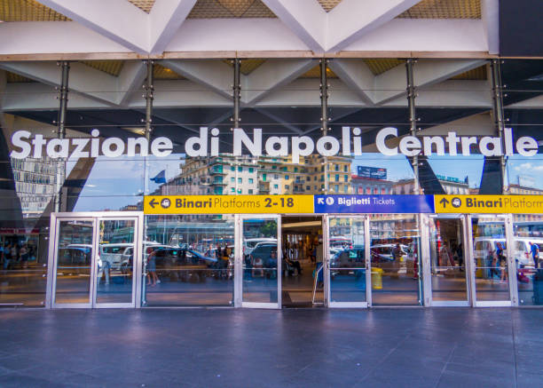Central Station, Naples, Italy stock photo