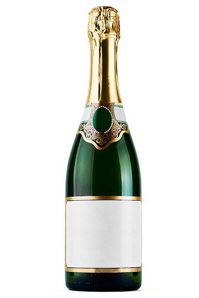 Champagne bottle stock photo