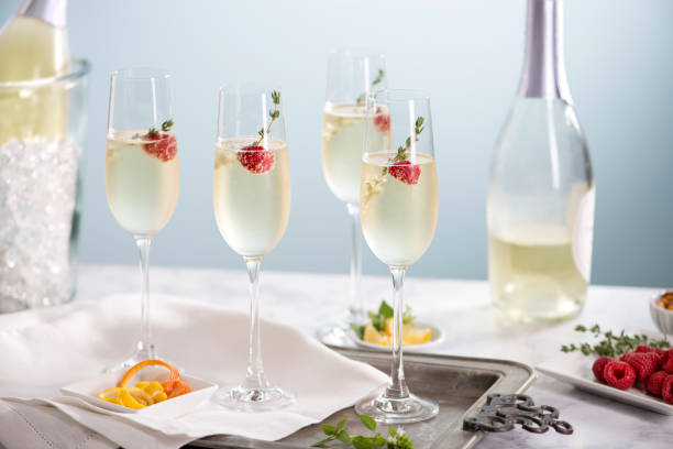 Champagne Cocktails stock photo