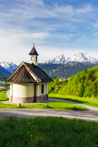 Chapel in Berchtesgaden at springtime