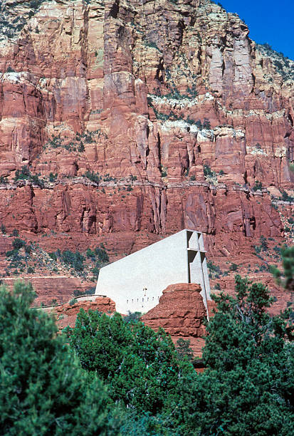 Chapel of the Holy Cross, Sedona, AZ A gorgeous chapel tucked into the majestic cliffs of Arizona. hearkencreative stock pictures, royalty-free photos & images